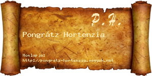 Pongrátz Hortenzia névjegykártya