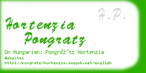 hortenzia pongratz business card